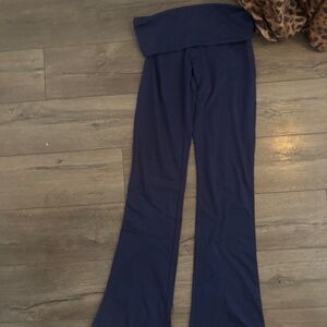 flared leggings blue
